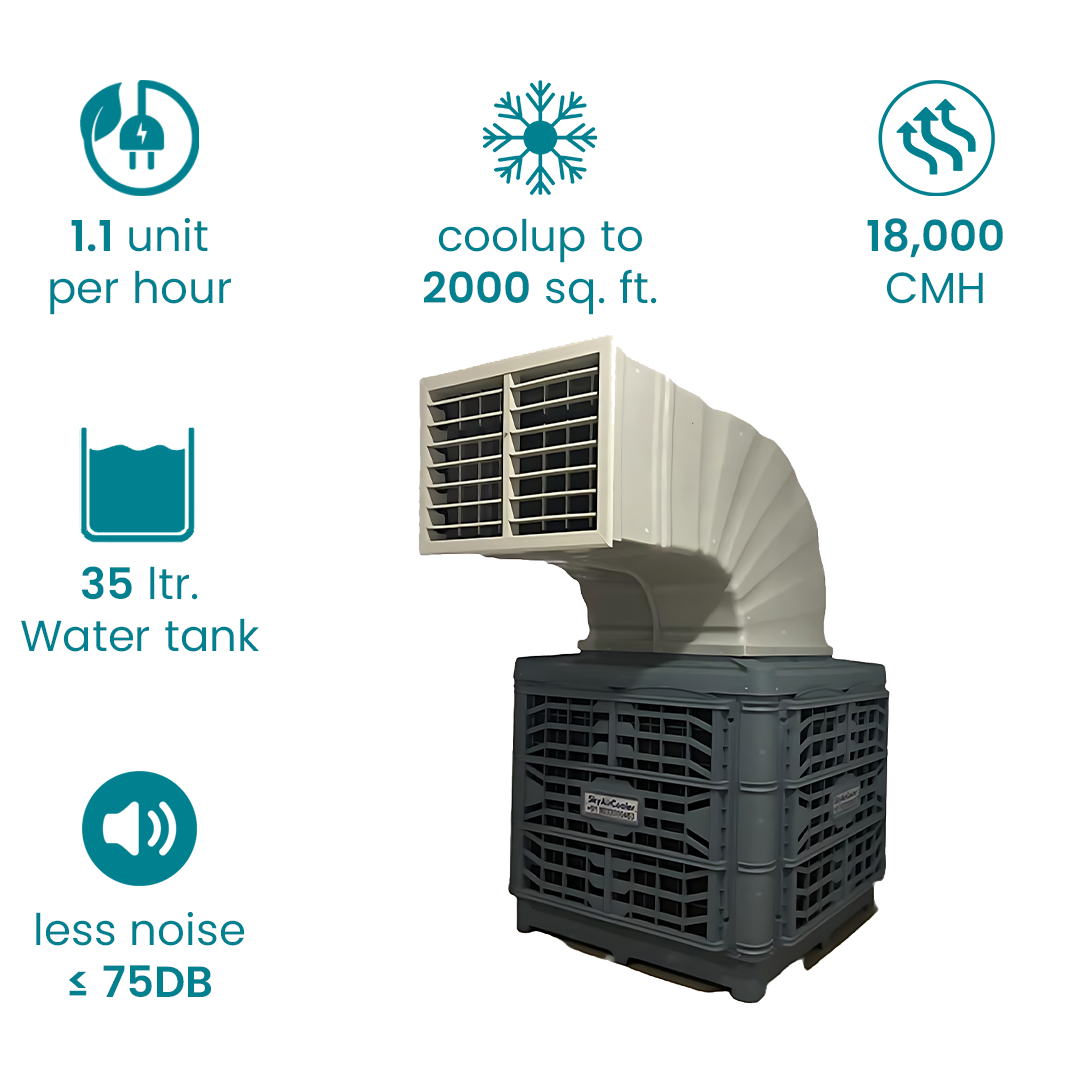 Commercial Evaporative Top Discharge Air Cooler — commercial air cooler (view 2) | Vayam Industries